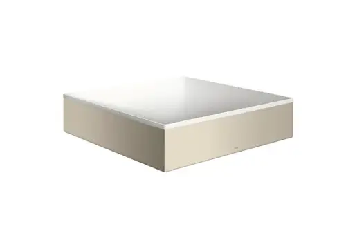 Waschbecken ohne Hahnloch und Überlauf in rechteckiger Form mit gebürsteter Nickel-Oberfläche, präsentiert von AXOR.